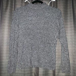 Black and white turtleneck